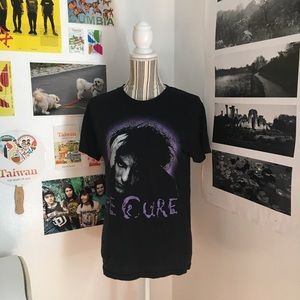 The Cure Purple And Black Band Tee